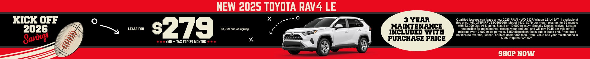 New 2025 Toyota RAV4 LE