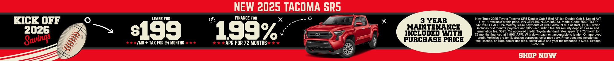 New 2025 Toyota Tacoma SR5