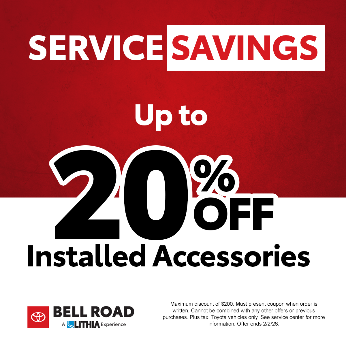 Installed Accessories - Up to 20% Off
