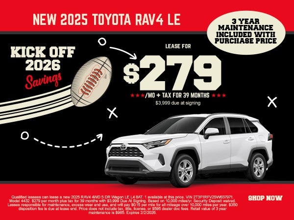 New 2025 RAV4 LE