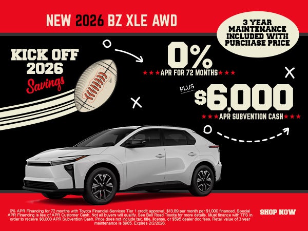 New 2026 bZ XLE AWD