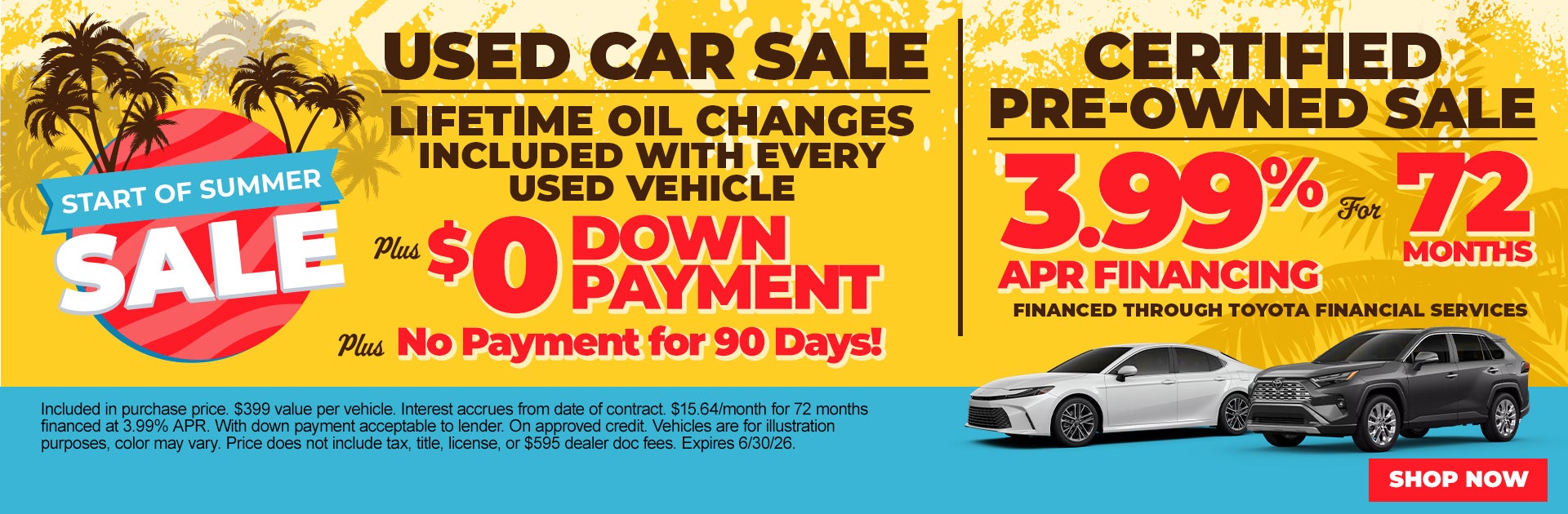 Lifetime Oil Changes on Used