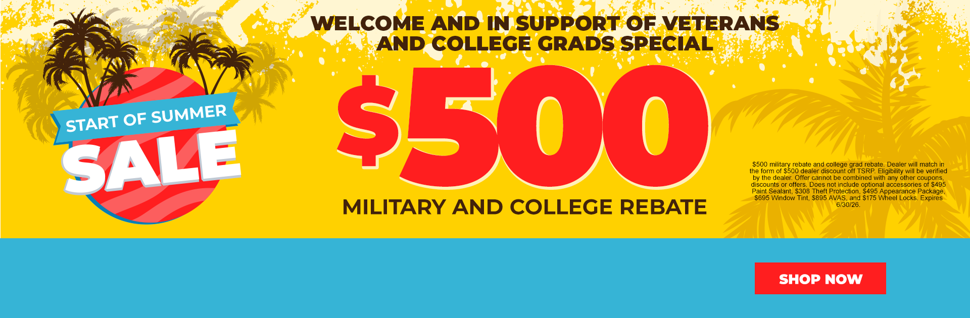 $500 Military & College Rebate