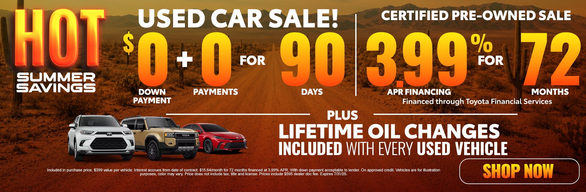 Lifetime Oil Changes on Used