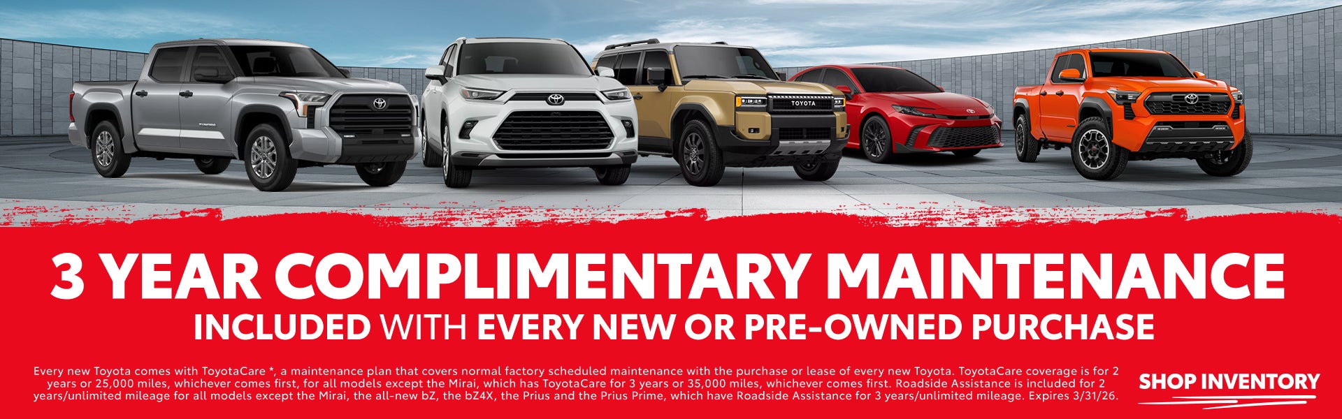 3 Year Complimentary Maintenance