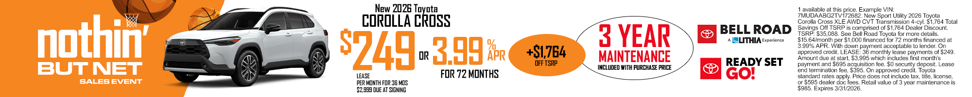 New 2026 Corolla Cross 