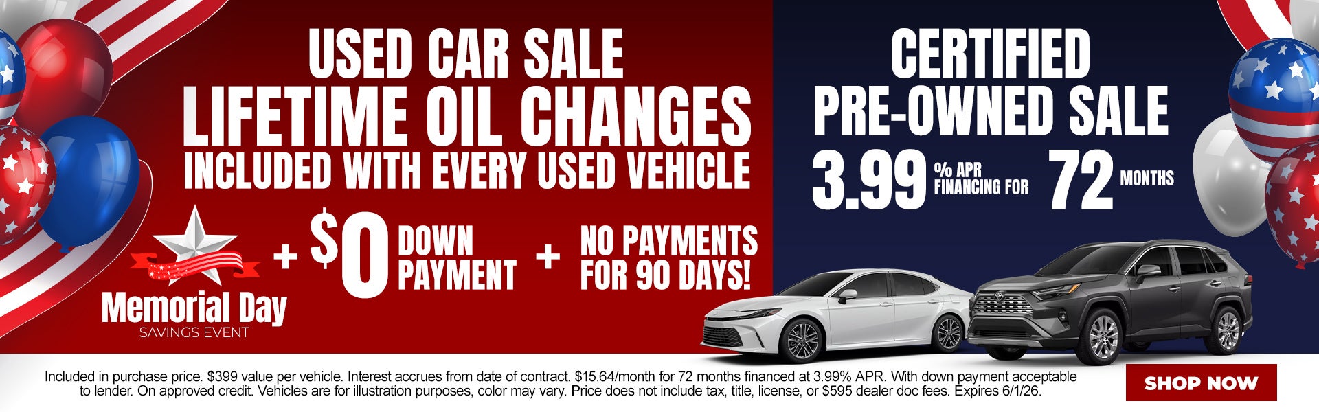 Lifetime Oil Changes on Used