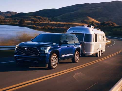 2024 Toyota Sequoia towing a camper