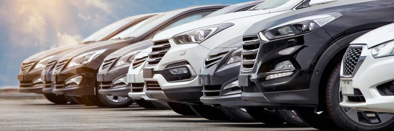 row of used vehicles