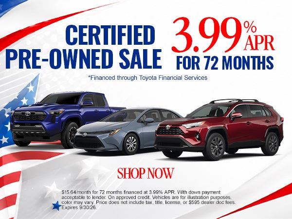 Certified Pre-Owned Sale