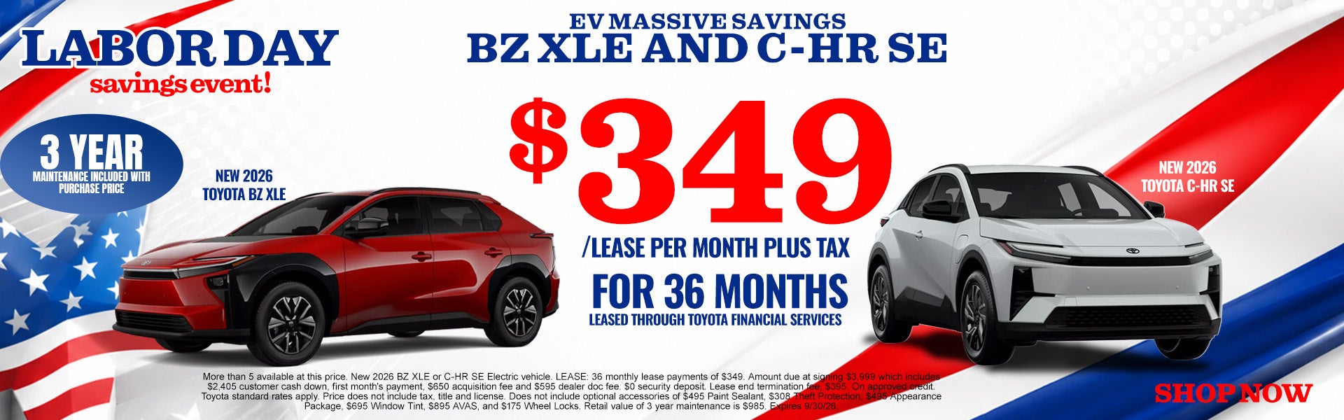 BZ XLE and C-HR SE