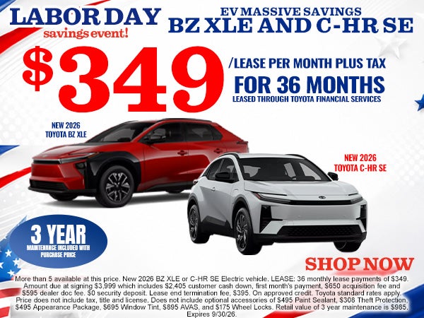 BZ XLE and C-HR SE