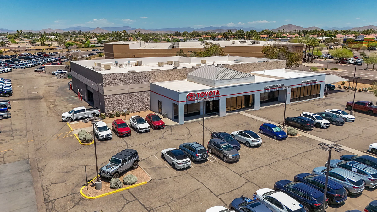 Top-down view of our Toyota dealership